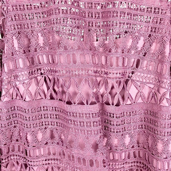 A. MOSS Anthropologie Purple Plum Lace Top - Picture 2 of 4